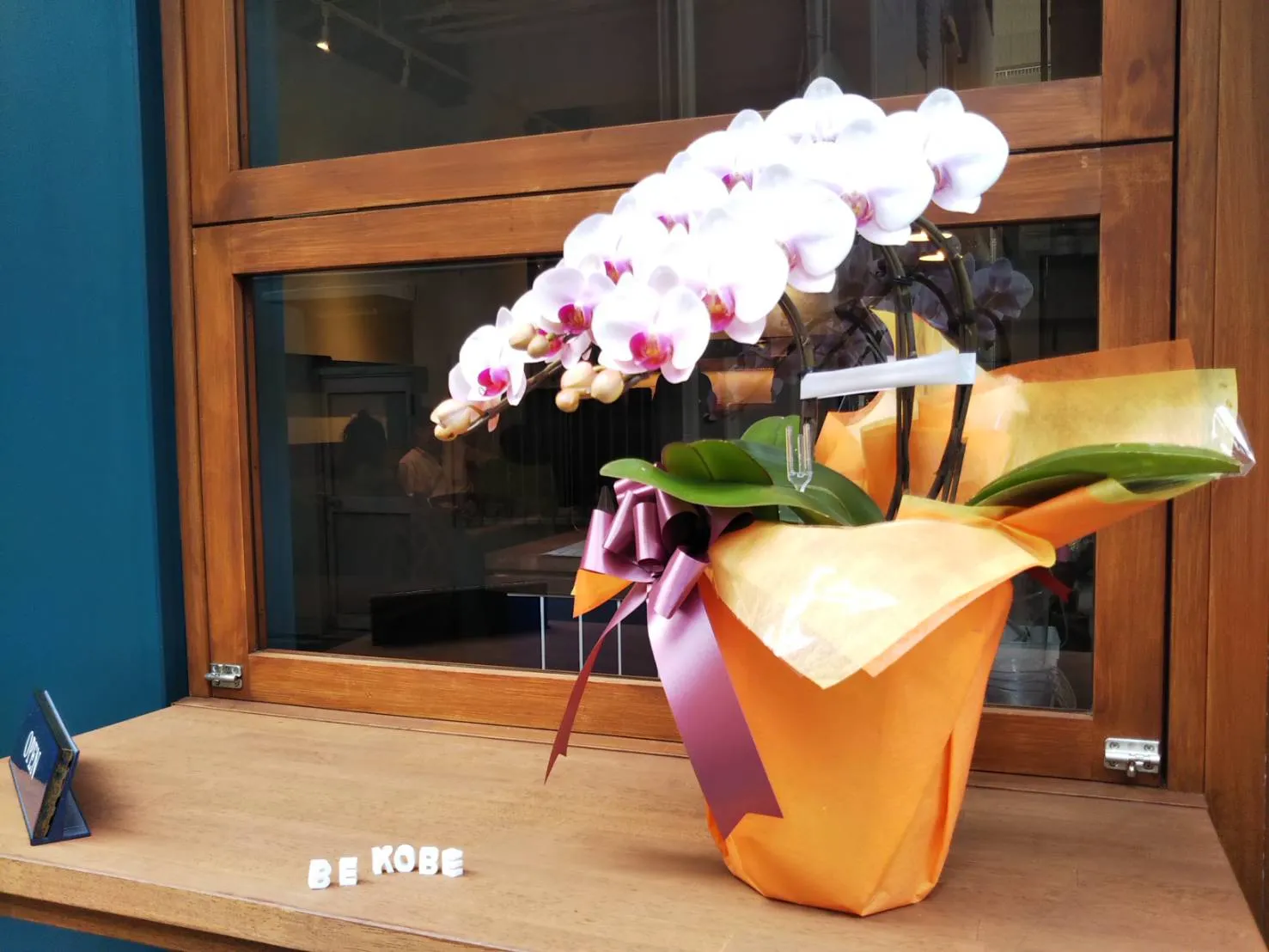 お店前の花