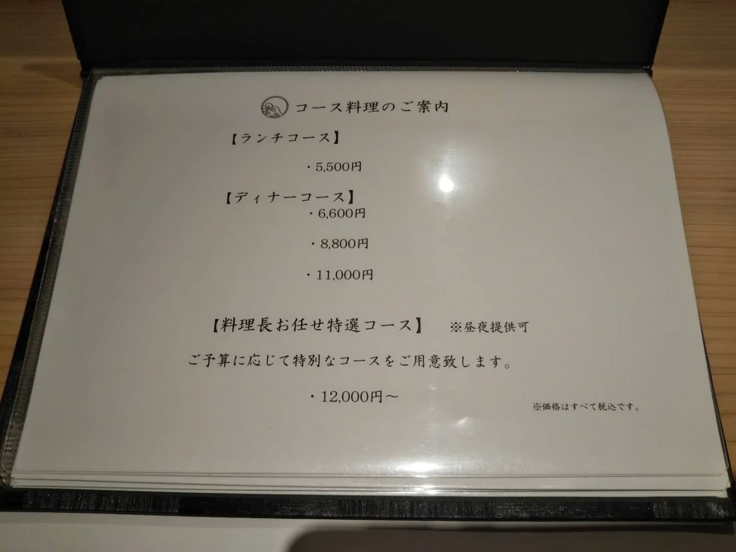 メニュー表