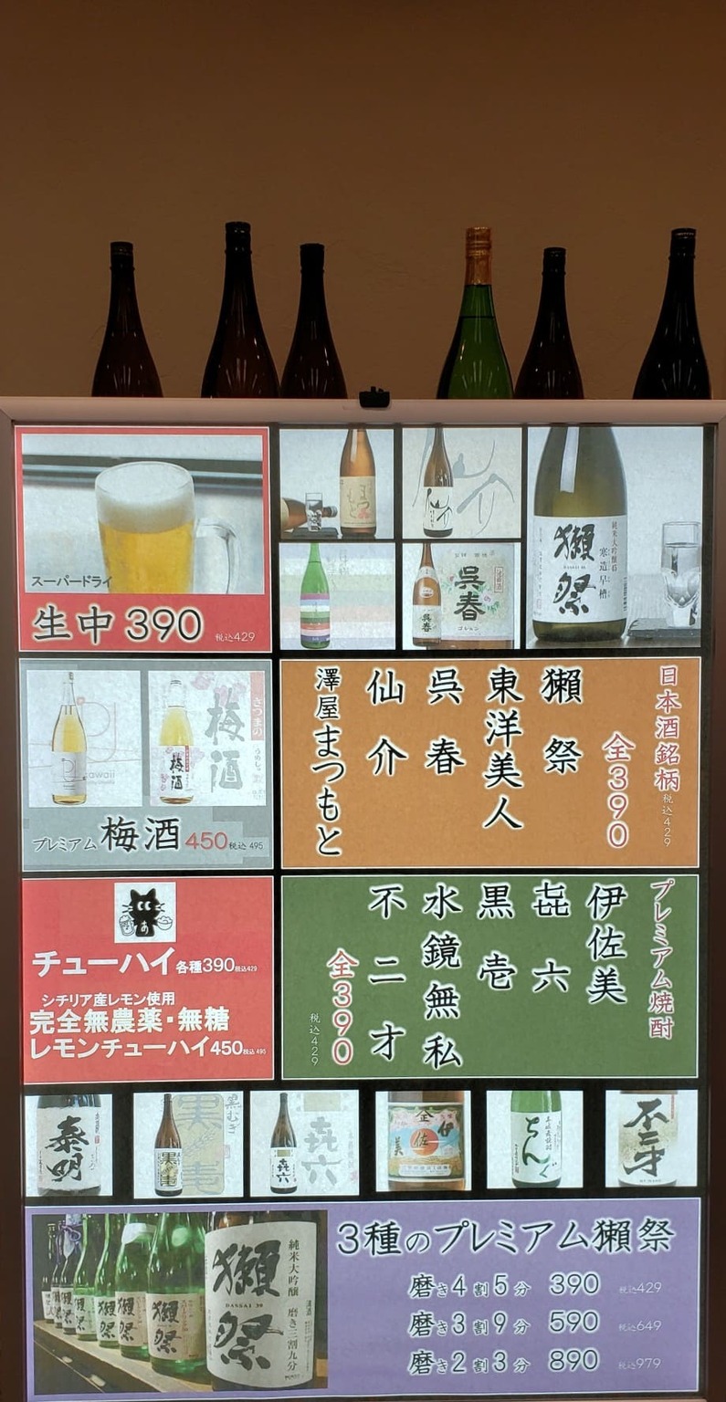 メニュー看板