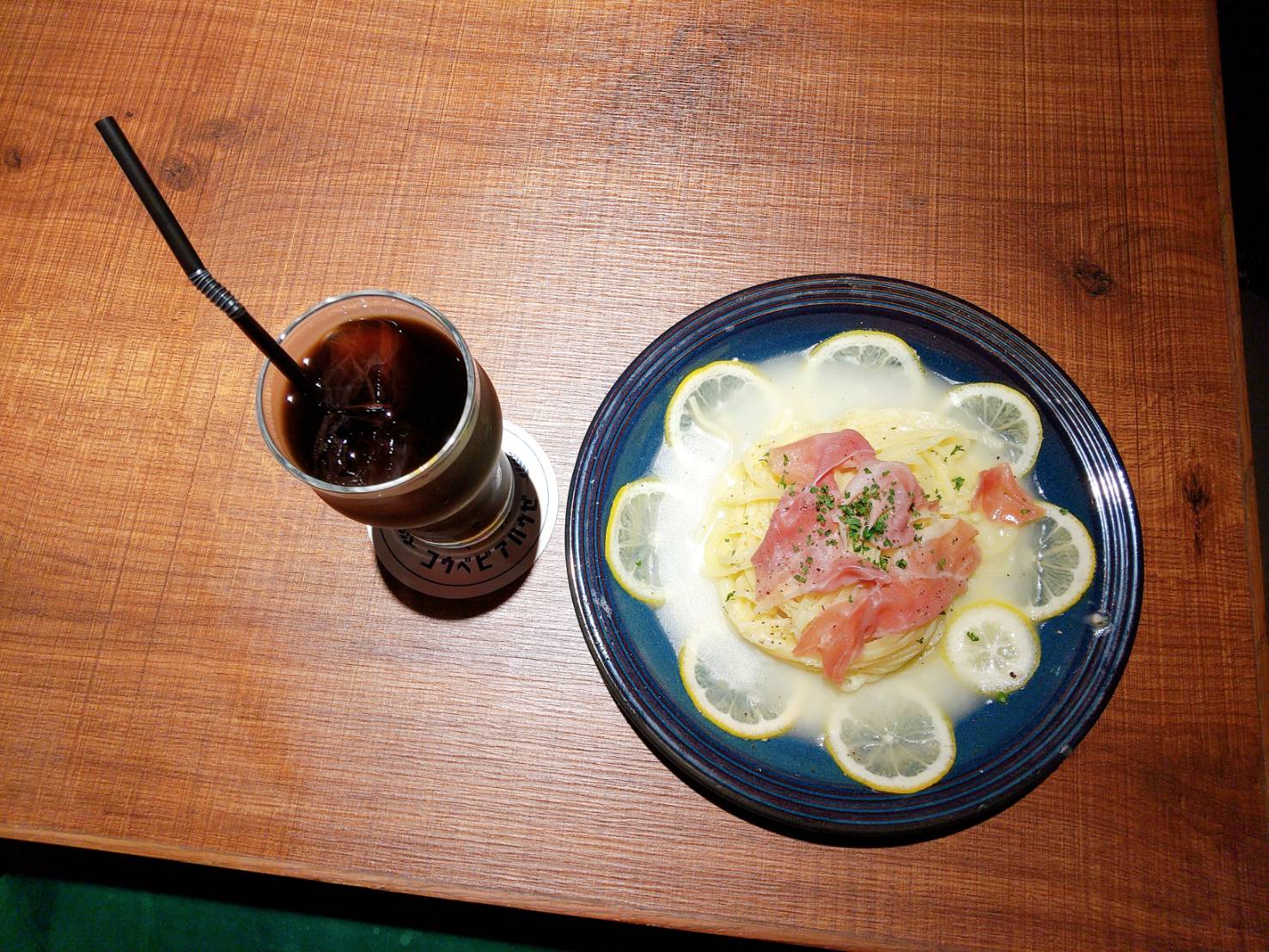 生ハムと瀬戸内レモバターンソースパスタ