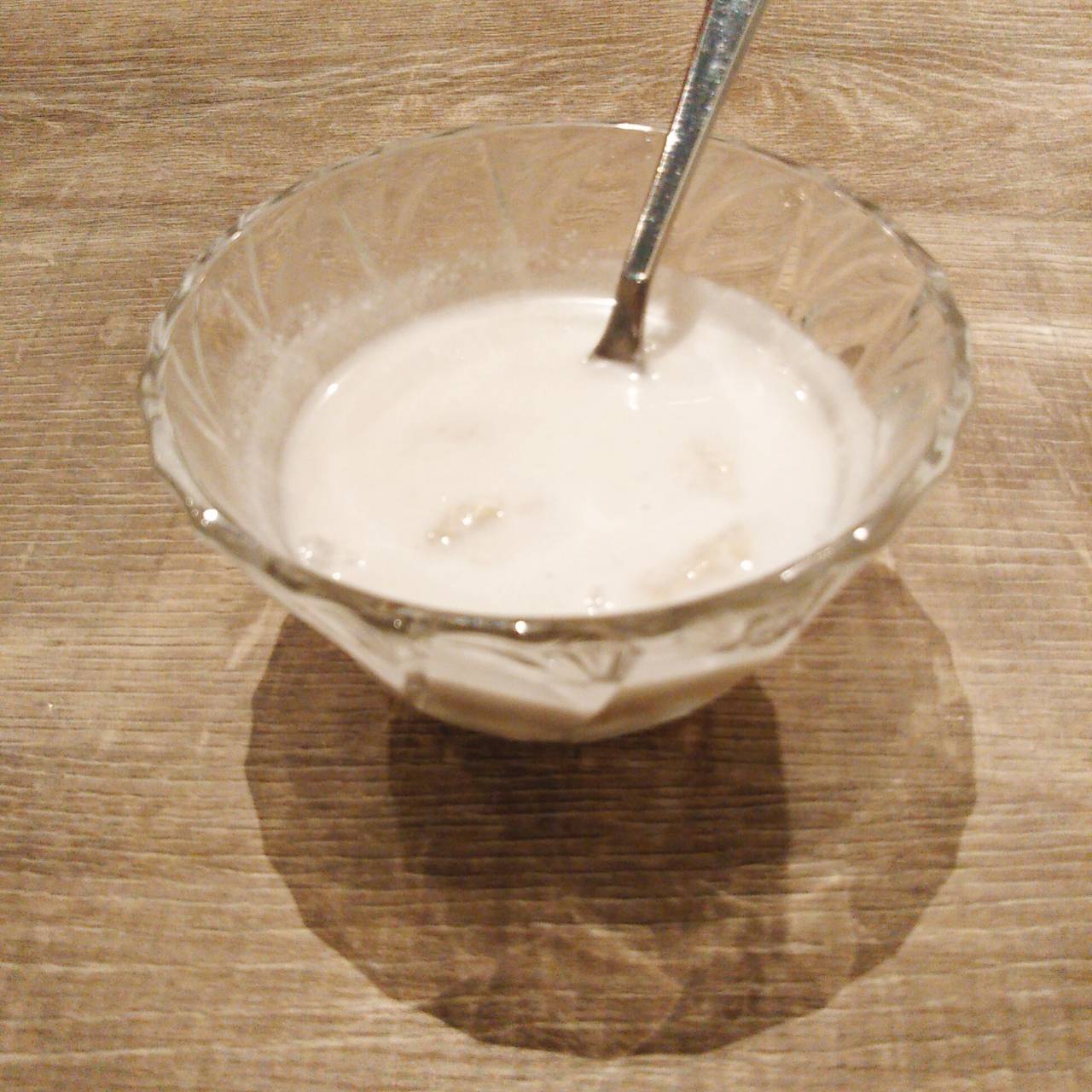 バナナの小口切りが入っていて甘くておいしいココナツミルク