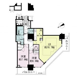 アーバンライフ神戸三宮ザタワー　見取り図
