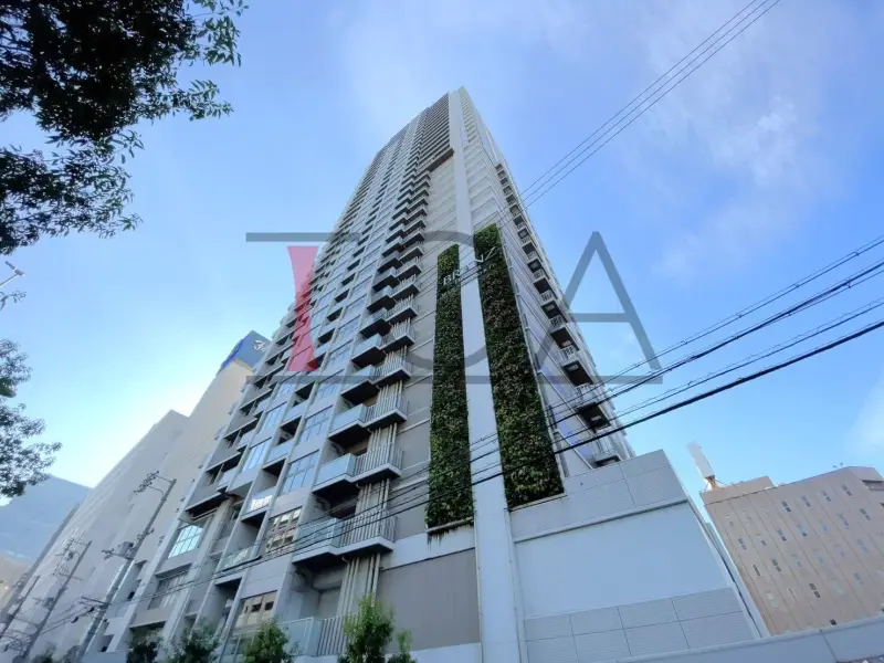 ブランズタワー南堀江 南西からの建物外観