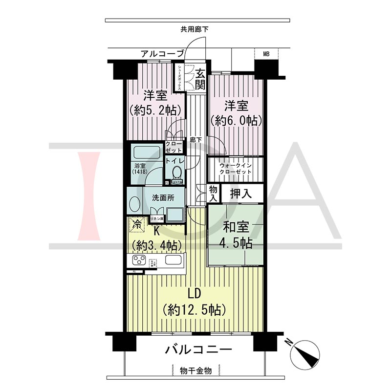 シエリア須磨鷹取C棟の間取り図 南西向き 3LDK+WIC 専有面積73.15m2
バルコニー面積11.78m2
テラス面積11.78m2※テラス住戸タイプのみ
アルコーブ面積2.92m2から3.21m2のお部屋あり
