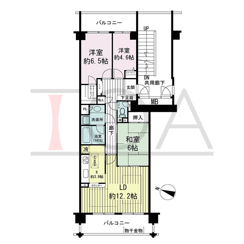 グランステイツ六甲の間取り図 西向き 3LDK 専有面積78.22m2
バルコニー面積9.44m2から16.64m2のお部屋あり
サービスバルコニー4.80m2(サービスバルコニータイプのお部屋のみ)
