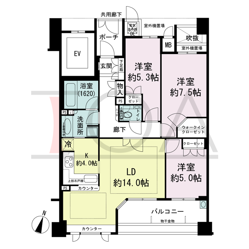 プラネスーペリア住吉本町の間取り図 南東向き 3LDK 専有面積80.74m2
バルコニー面積10.62m2(バルコニータイプのお部屋のみ)
テラス面積10.62m2(テラスタイプのお部屋のみ)
ポーチ面積3.65m2
専用庭面積13.05m2(専用庭タイプのお部屋のみ)